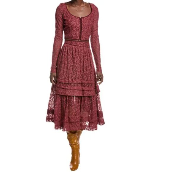 NEW  FREE PEOPLE Arcana Set / Marsala Combo 1225 - Picture 8 of 8